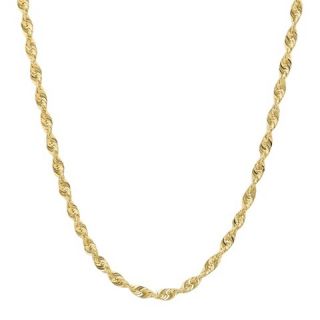 3mm Hollow Rope Chain Necklace in 10K Yellow Gold (20)