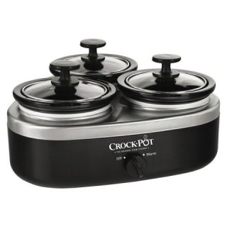 Crock Pot® Little Triple Dipper® Food Warmer, Black, SCRMTD307 DK