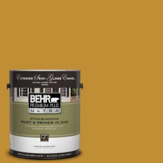 BEHR Premium Plus Ultra 1 gal. #M290 7 Turmeric Semi Gloss Enamel Exterior Paint 585301