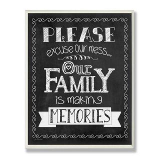 Please Excuse Our Mess Chalkboard Look Wall Plaque