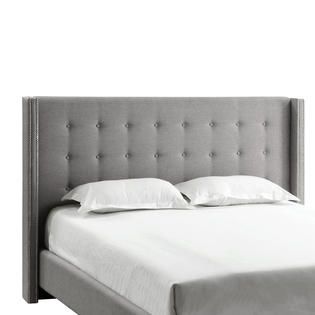 Oxford Creek  Jaxone Grey Linen Wingback King size Bed