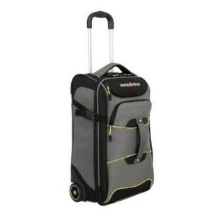 SWISSGEAR Sierre II 21 in. Gray and Black Rolling Luggage Lift Backpack Cement Suitcase 72614259