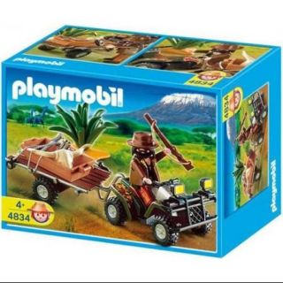 Zoo African Wildlife Ranger with Quad Bike and Trailer Set Playmobil 4834