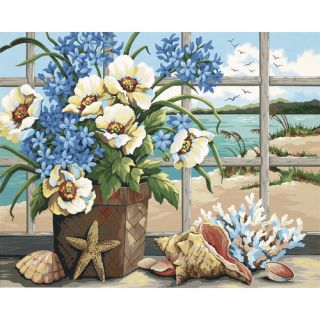 Dimensions 638630 Paint by Number Kit 20 inch X 16 inch  Seaside Still Life