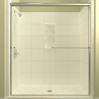 Arizona Shower Door Lite Euro 56 in to 60 in W x 62.375 in H Chrome Sliding Shower Door