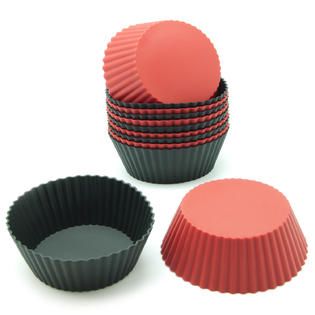Freshware 12 Pack Round Silicone Reusable Baking Cup   Home   Kitchen