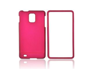Magenta Rubberized Hard Plastic Snap On Case Cover For Samsung Infuse i997 i997