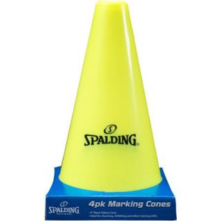 Spalding 9" Neon Yellow Cones, 4 Pack