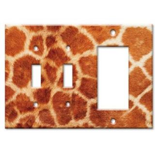 Art Plates Giraffe Fur Print 2 Switch/Rocker Combo Wall Plate SSR 673