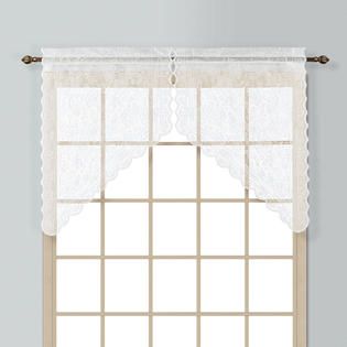 United Curtain Company Windsor 56 X 38 elegant lace swag   Home