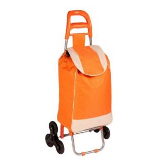 Honey Can Do Bag Cart in Orange with Tri Wheels CRT 04789