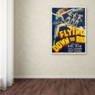 Flying Down to Rio Vintage Advertisement on Wrapped Canvas