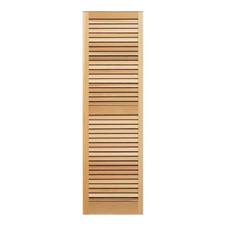 Southern Shutter Company 2 Pack Raw Cedar Louvered Wood Exterior Shutters (Common: 15 in x 59 in; Actual: 15 in x 59 in)