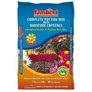 Lambert Complete Potting Mix with Moisture Crystals   40 quart   Lawn