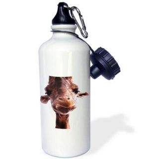 3dRose Really Cute Giraffe Face, Sports Water Bottle, 21oz