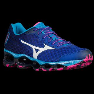 Mizuno Wave Prophecy 4   Womens   Running   Shoes   Surf The Web/White/Blue Danube