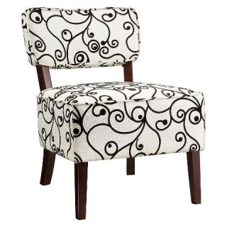 Astor Armless Chair   Black/White Swirl
