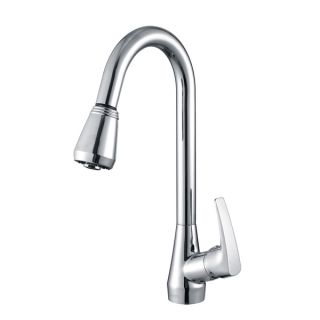 Ruvati RVF1228B1CH Pullout Spray Polished Chrome Kitchen Faucet with