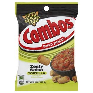 Combos Baked Snacks, Zesty Salsa Tortilla, 6.3 oz (178.6 g)   Food