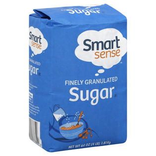 Smart Sense  Sugar, Finely Granulated, 64 oz (4 lb) 1.81 kg