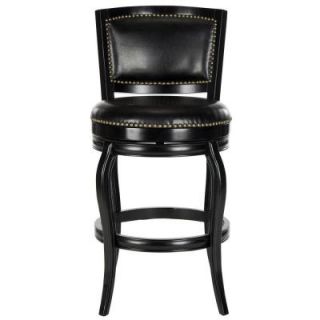 Safavieh Pasquale 45 in. Bar Stool in Black/Black Seat FOX7011C