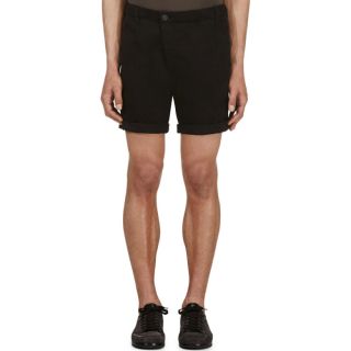 11 by Boris Bidjan Saberi Black Washed Cotton Shorts