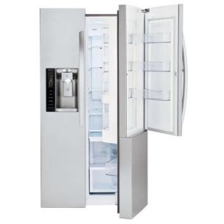 LG Electronics 26.1 cu. ft. Side by Side Refrigerator in Stainless Steel with Door In Door Design LSXS26366S