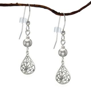 Jewelry by Dawn Filigree Teardrop With Silver Sterling Silver Earrings