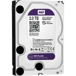 WD Purple WD20PURX 2TB Surveillance 3.5" Internal Hard Drive   SATA   64MB