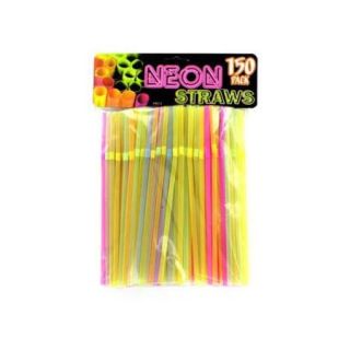 Bulk Buys HR012 75 Neon Party Bending Straws