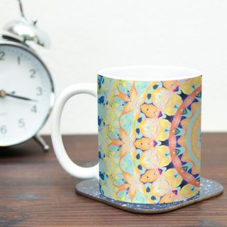 KESS InHouse Flourish by Iris Lehnhardt 11 oz. Circle Ceramic Coffee