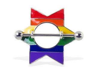 Rainbow star nipple shield