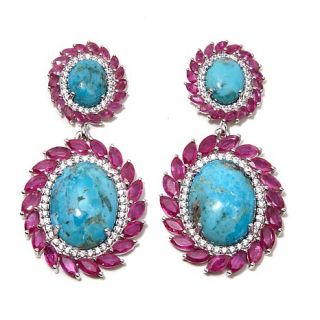 Rarities: Fine Jewelry with Carol Brodie Turquoise, Ruby & White Zircon Ste   7888444
