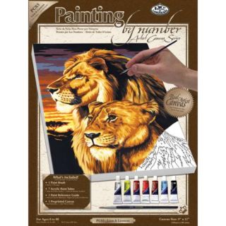 Paint By Number Kits 9"X12" Lion & Lioness