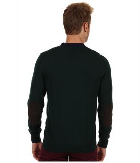dsquared2 long sleeve v neck sweater with elbow patches