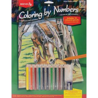 Reeves Color By Number Kit 9X12 Horse & Foal   Home   Crafts