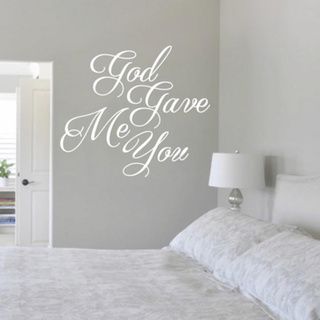 God Gave Me You 48 inch x 42 inch Vinyl Wall Decal   17323650