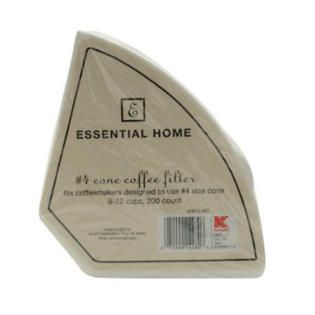 Essential Home  Coffee Filter 200CT #4 White Cone