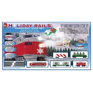 Lifelike Trains Holiday Rails Train Set   Toys & Games   Trains