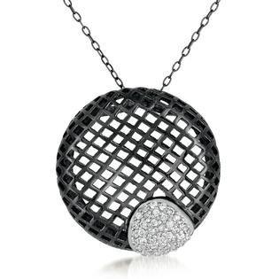 COLLETTE Z Cubic Zirconia (.925) Sterling Silver Black Plated Lace