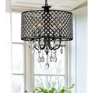 Antique Bronze 4 light Round Crystal Chandelier   Shopping