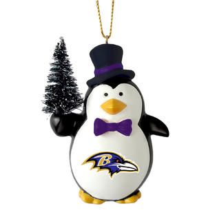 NFL Penguin with Tree Ornament – Baltimore Ravens   Fitness & Sports