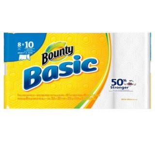 Bounty Basic Select A Size White Paper Towels (8 Large Rolls) 003700092979