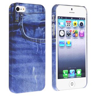 BasAcc Blue Jean Rear Snap on Rubber Case for Apple® iPhone 5/ 5S