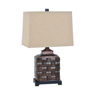 Crestview Weave 25 H Table Lamp with Rectangular Shade