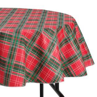 Essential Home 52 x 70 Christmas Plaid Tablecloth