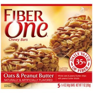 Fiber One? Oats & Peanut Butter Chewy Bars 5 1.4 oz. Wrappers