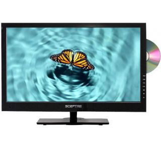 Sceptre 23 Diag. Full HD LED TV w/Built In DVD, 3 HDMI Ports —
