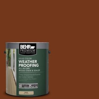 BEHR Premium 1 gal. #SC 130 California Rustic Solid Color Weatherproofing All In One Wood Stain and Sealer 501301
