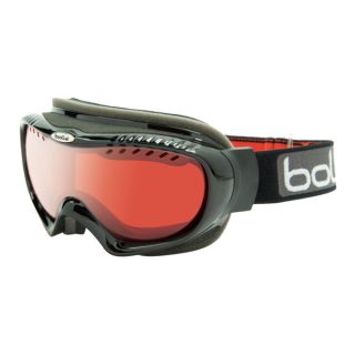 Bolle 20442 Simmer Ski Goggles (Shiny Black Frame/Vermillon Gun Lens